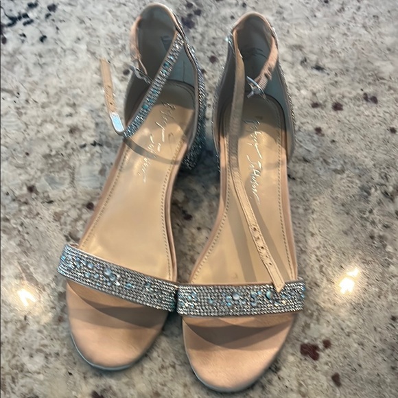 Betsey Johnson Other - Girls rhinestone sandals block heels
